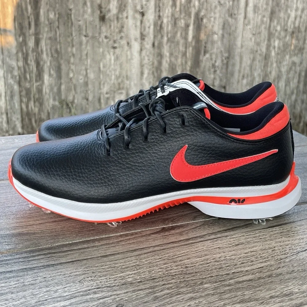 Nike Air Zoom Victory Tour 3 Golf Shoes 8.5 Black Crimson Leather DV6798-004 NEW